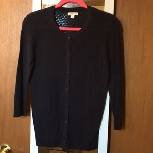 Dark Navy Button Up Sweater